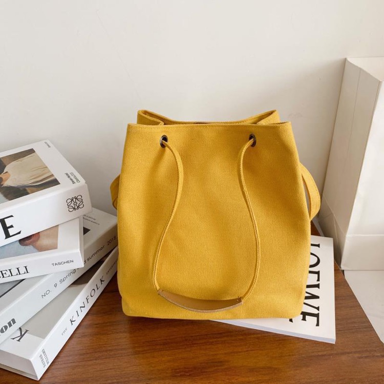 2-in-1 Canvas Crossbody Bag Shoulder Handbag Bucket Bag 14