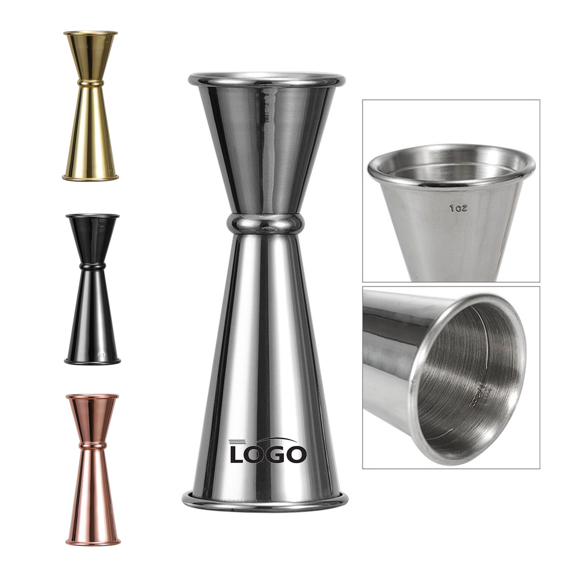 Stainless Steel Double Side Cocktail Measuring Cup 2