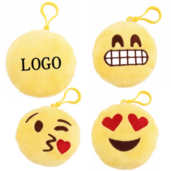 Emoji Smiley Emoticon Plush Keychain 1