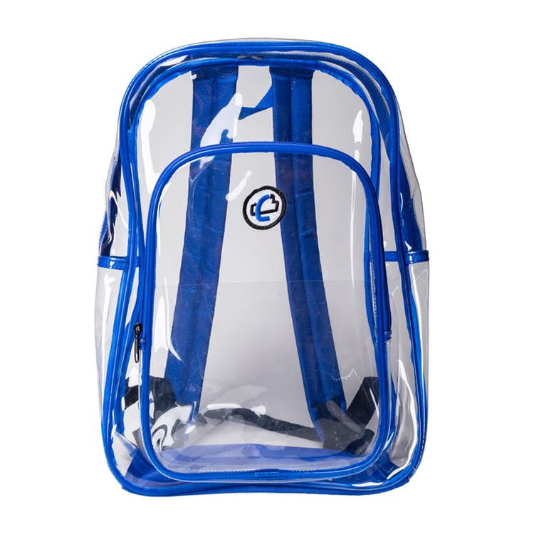 16" Clear Backpacks - Black Stitching 2