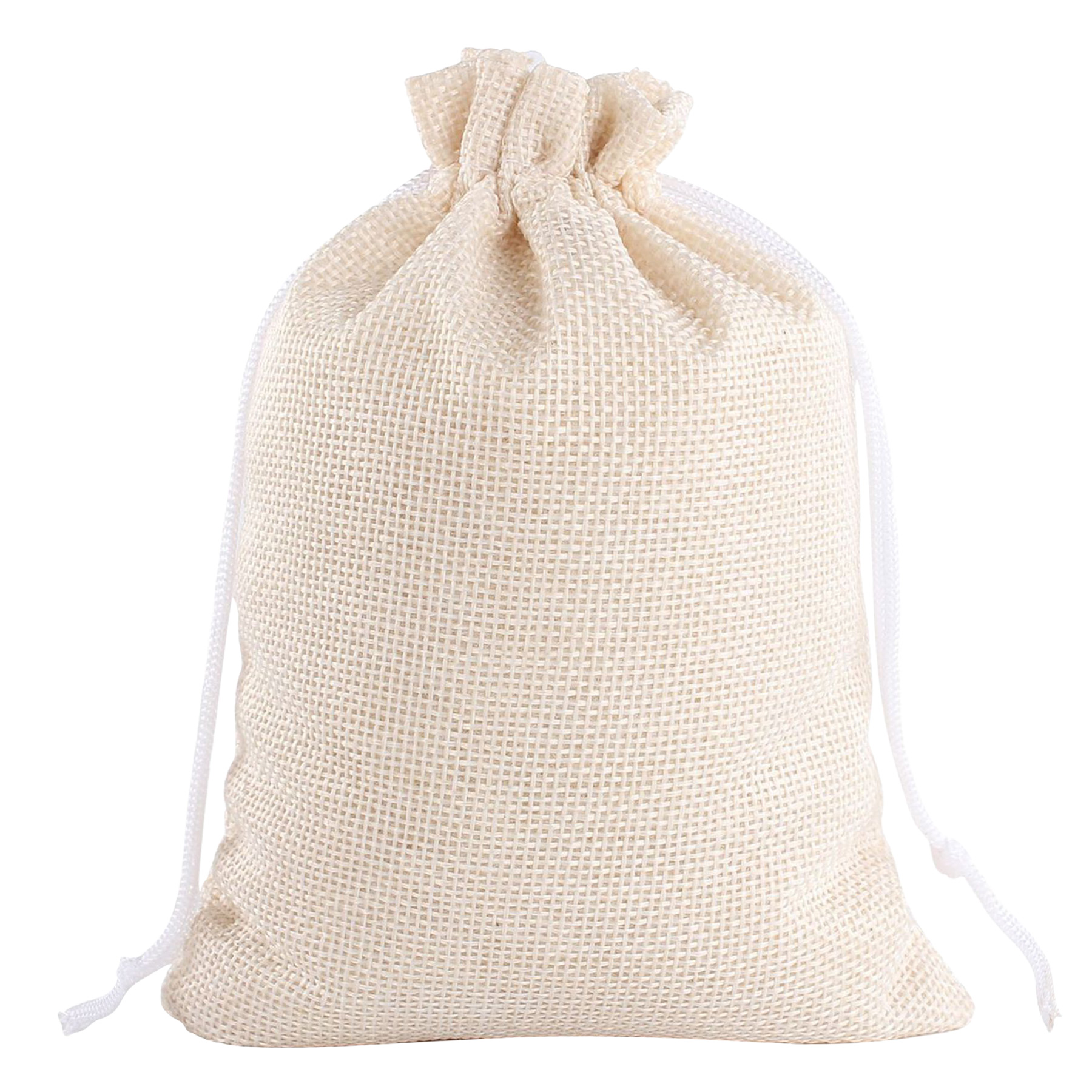 Burlap Drawstring Bag 11