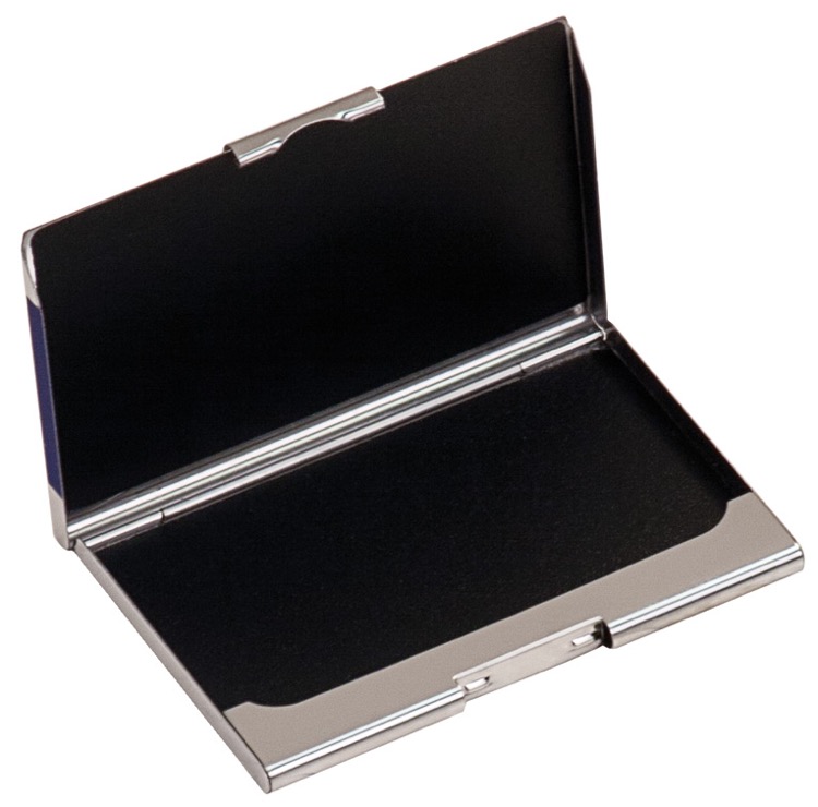 3 3/4" x 2 1/2" Black Business Card Holder 2