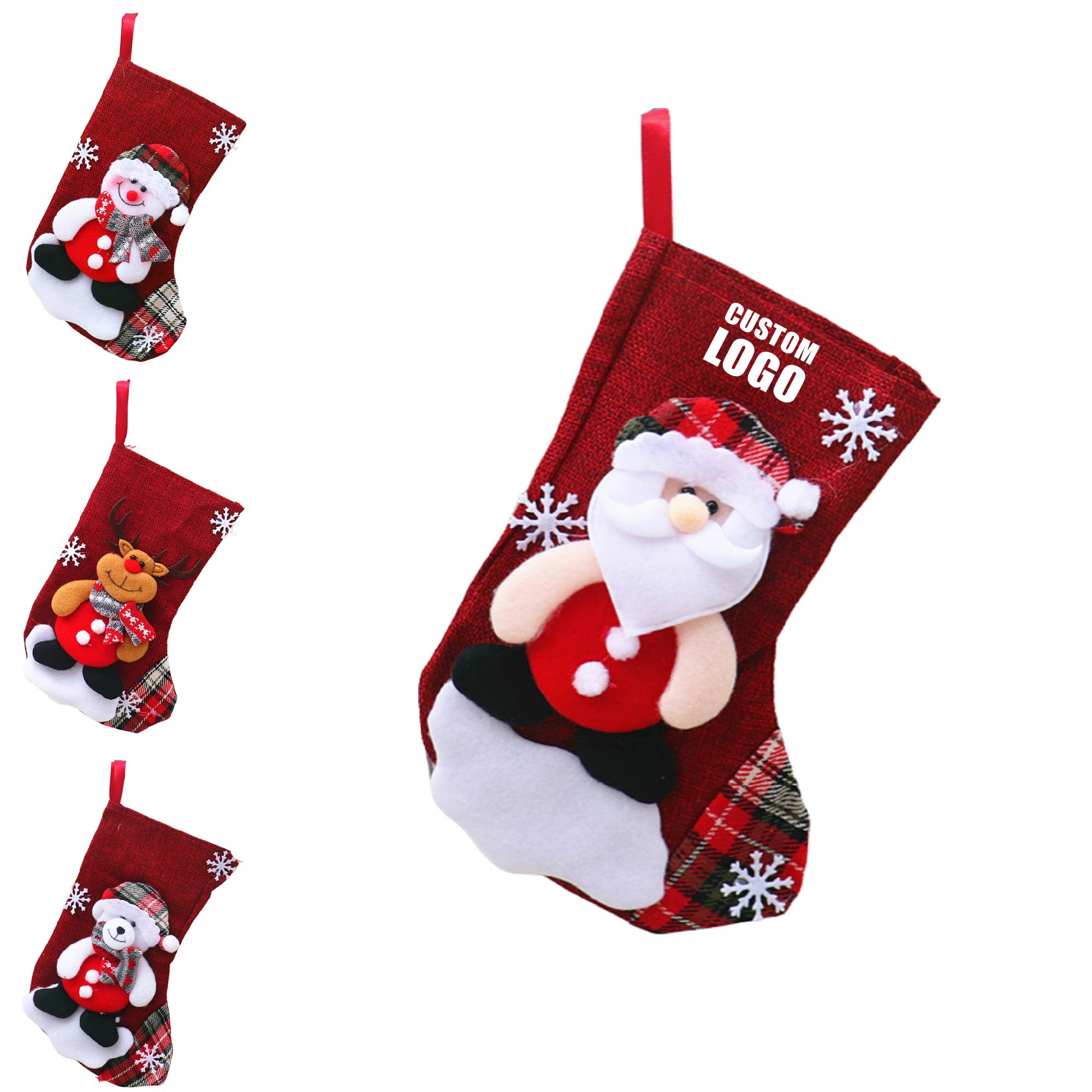 MOQ 10 pcs Xmas Stocking Candy Bag 1pc 1
