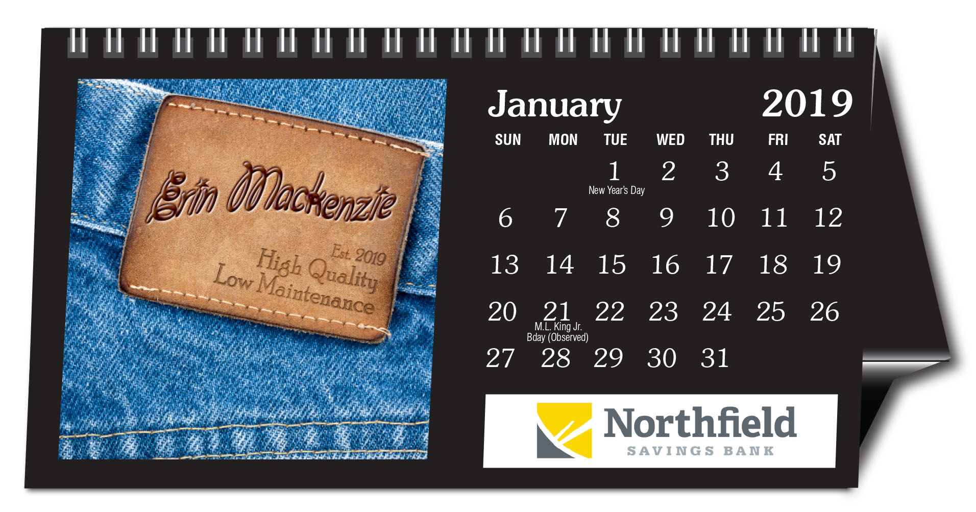 Personalized Tent Desk Calendar 5 5x3