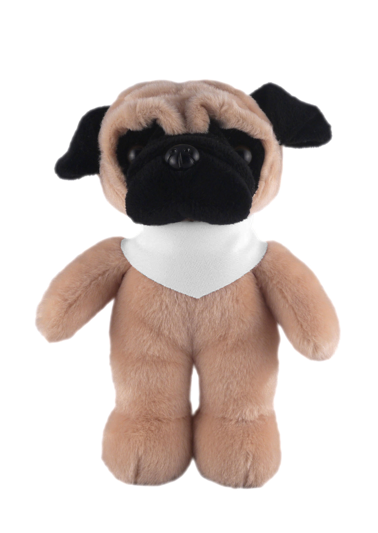 Soft Plush Stuffed Pug with Bandana 4