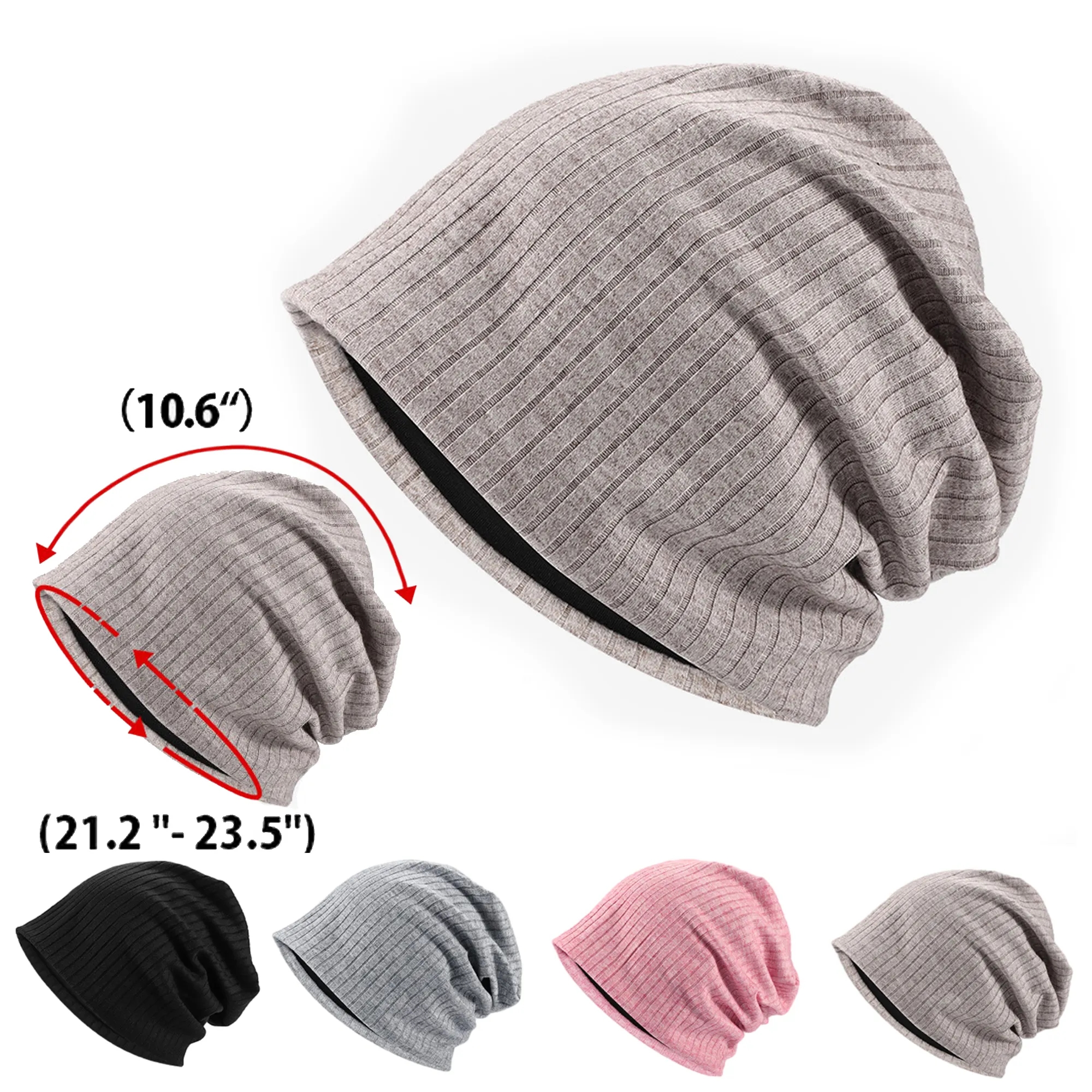 Women and Men Cuffed Skull Cap Slouchy Beanie Hat 1