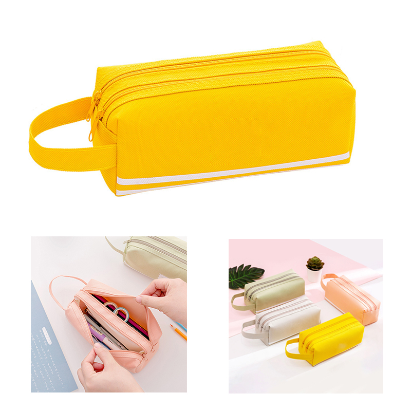 Large Capacity Creative Handle Double-Layer Pencil Case Student Pencil Bag 1