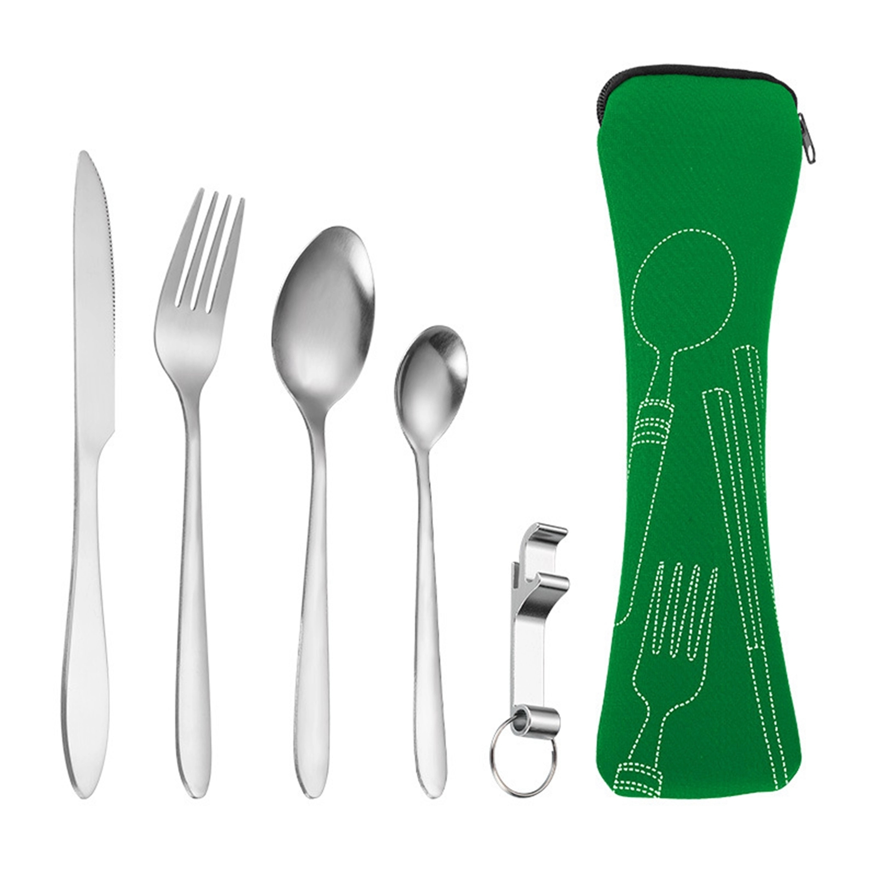 Stainless Steel Cutlery 5 Piece Set with Neoprene Pouch 8