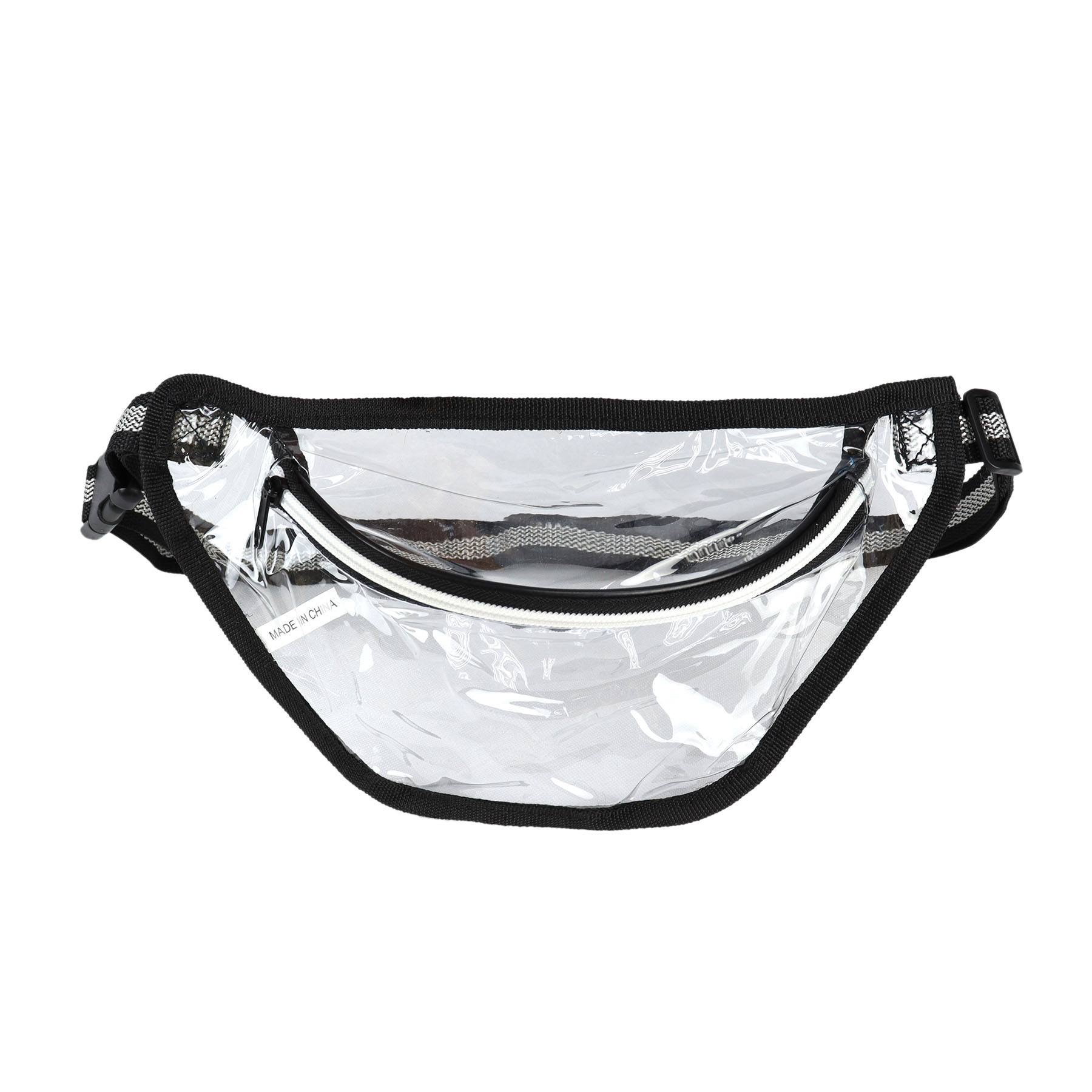 25C Clear Striped Zipper Fanny Pack 5