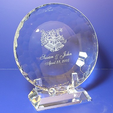 FACET PLATE CRYSTAL AWARD WITH BASE 2