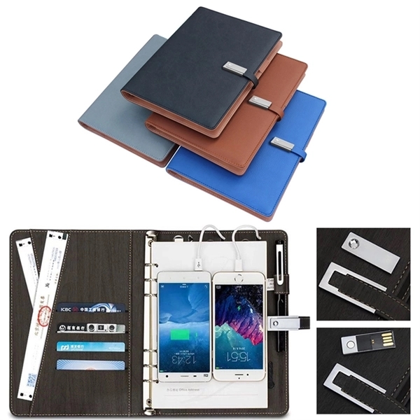 Notebook with power bank and Flash Drive 1
