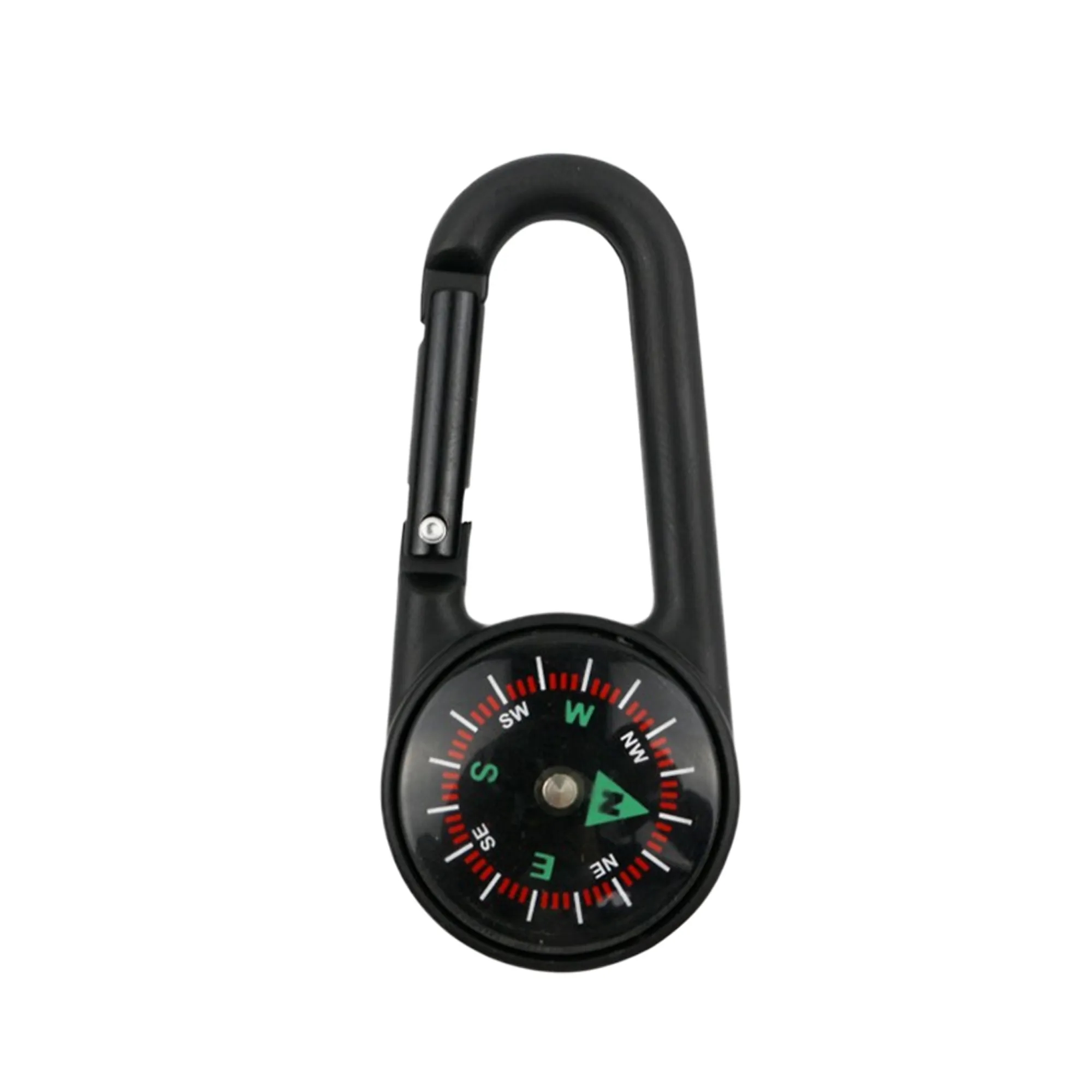 MOQ100 Metal Carabiner Compass Keychain Outdoor Gift 1