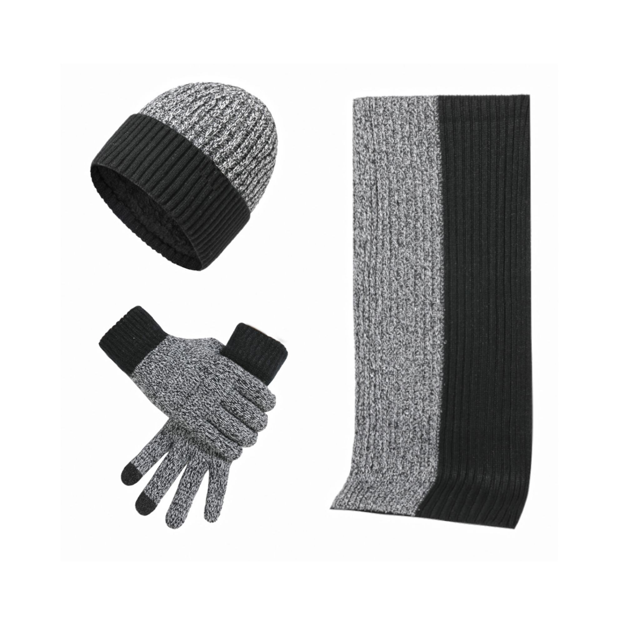Acrylic Winter Accessory Set Beanie Scarf Glove 4