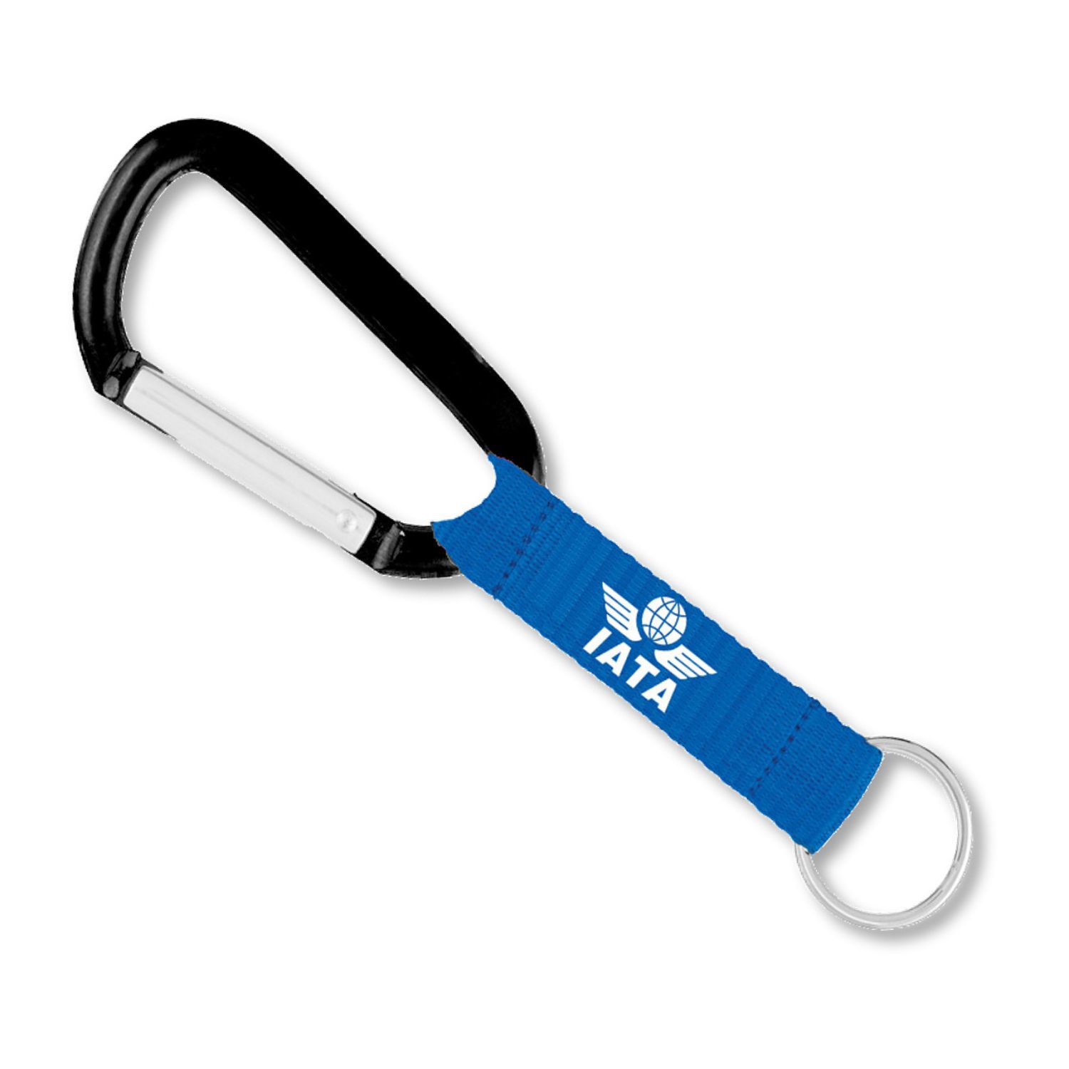 3/4" Carabiner Keychain Pocket Lanyards w/ Keyring 3