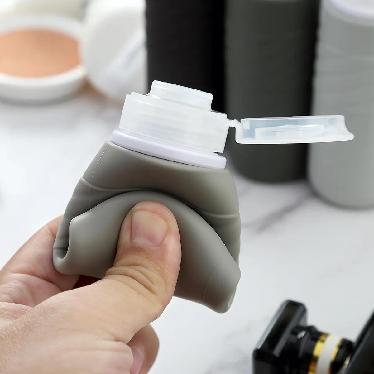 3oz Portable Leak Proof SiliconeTravel Bottle For Toiletries 5