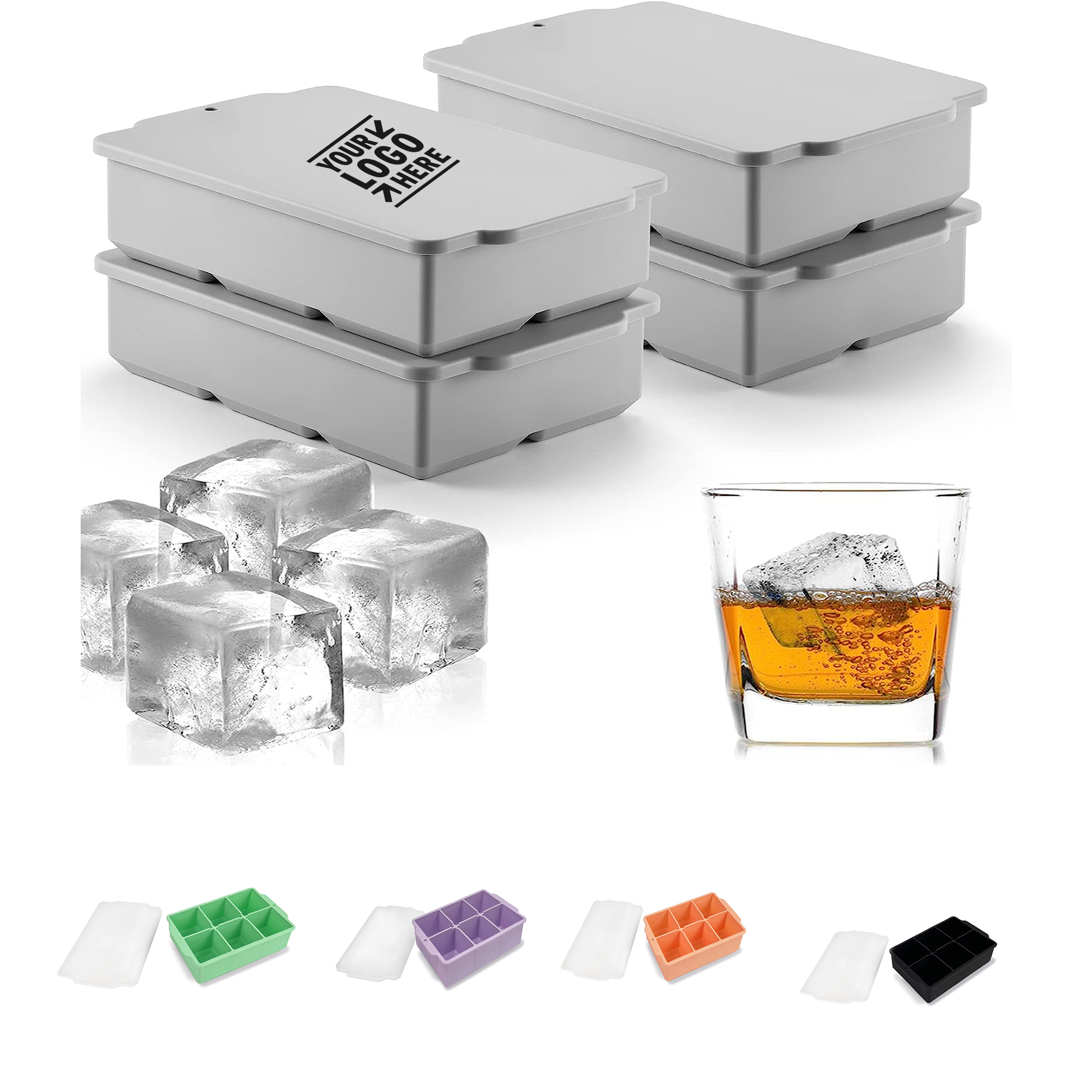 Silicone Large Ice Cube Trays  1