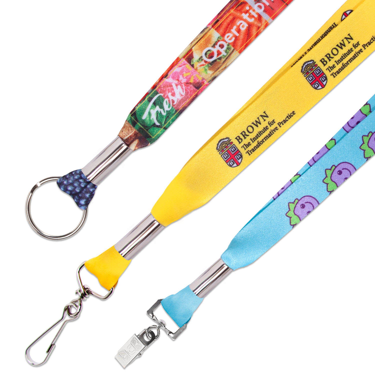 1" USA Made Dye Sublimated Lanyard 1