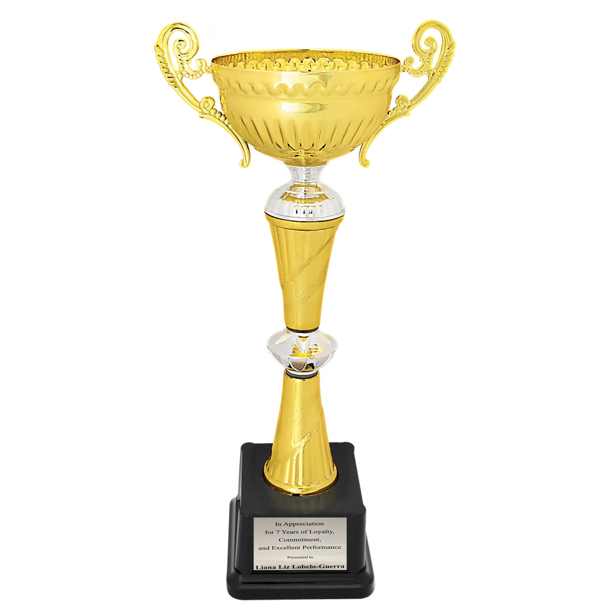 12" Gold/Silver Completed Metal Cup Trophy 4