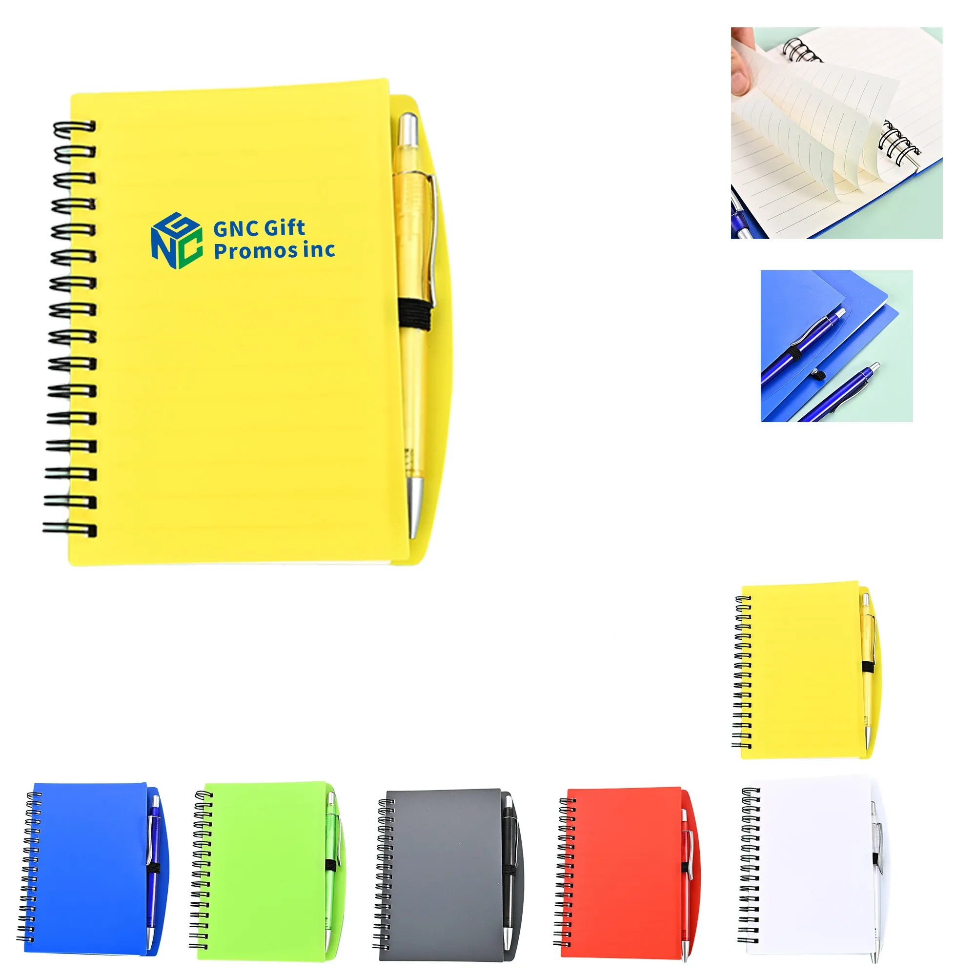 A6/A5 Basic Matte Cover Spiral Notebook with Pen 4