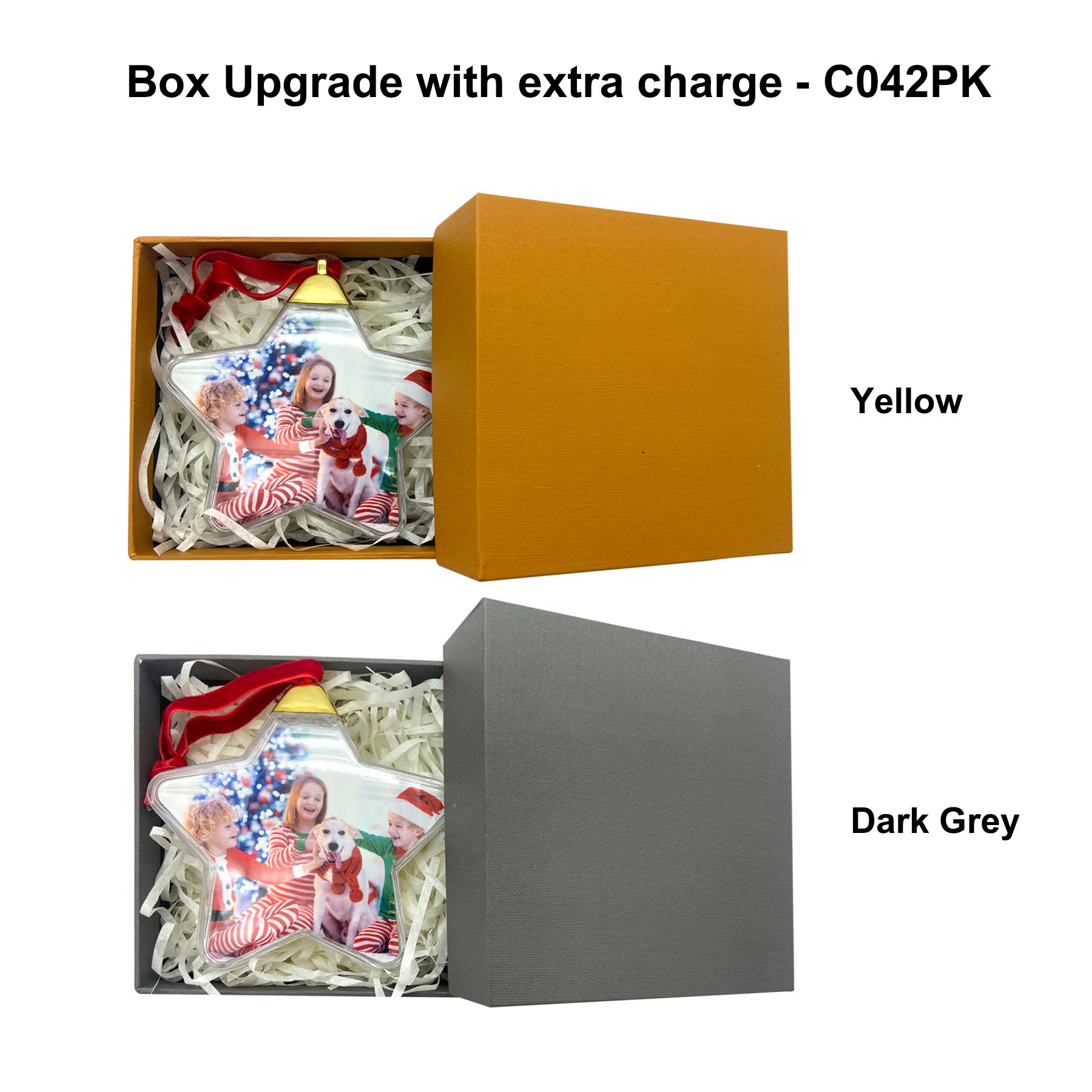 MDF Full Color Clear Star Ornament 4