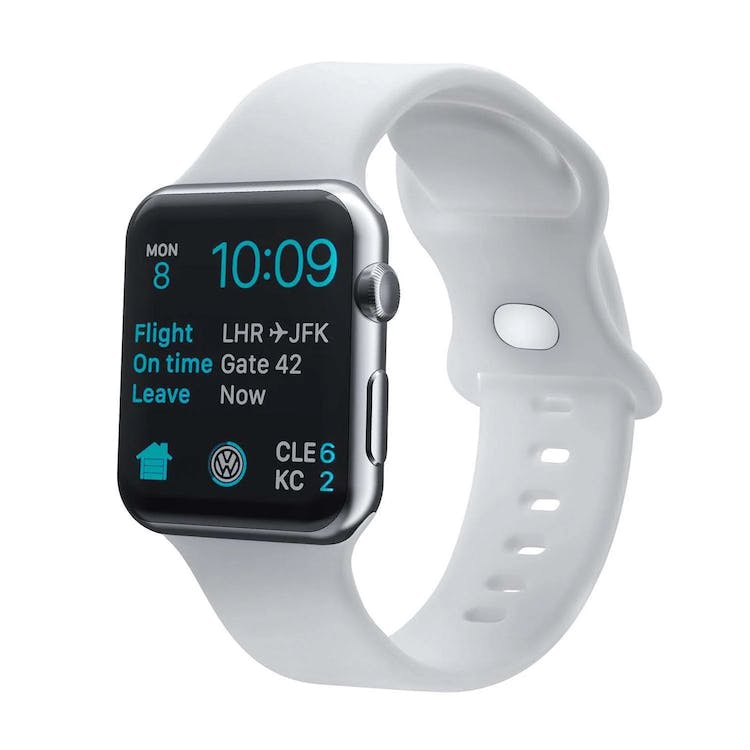 Apple Watch Bands - White Silicone 38mm/40mm/41mm Face 2