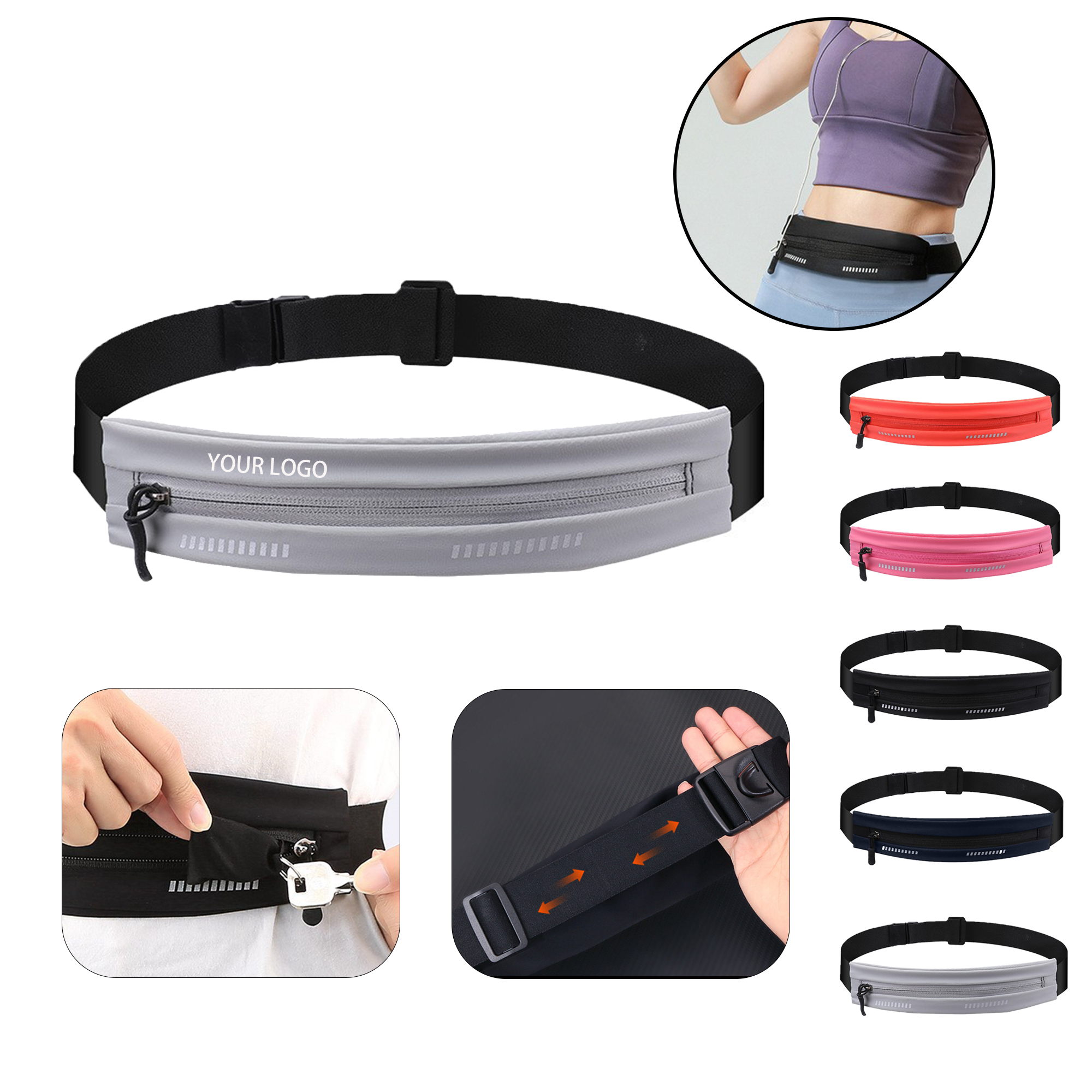 MOQ:50pcs Sport Running Waist Pack 1