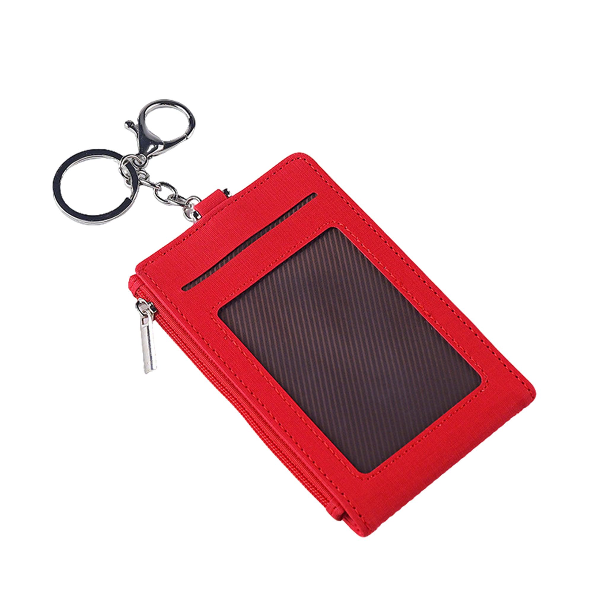 Zippered Id Card Holder Clear Window 4.73" x 2.96" 8