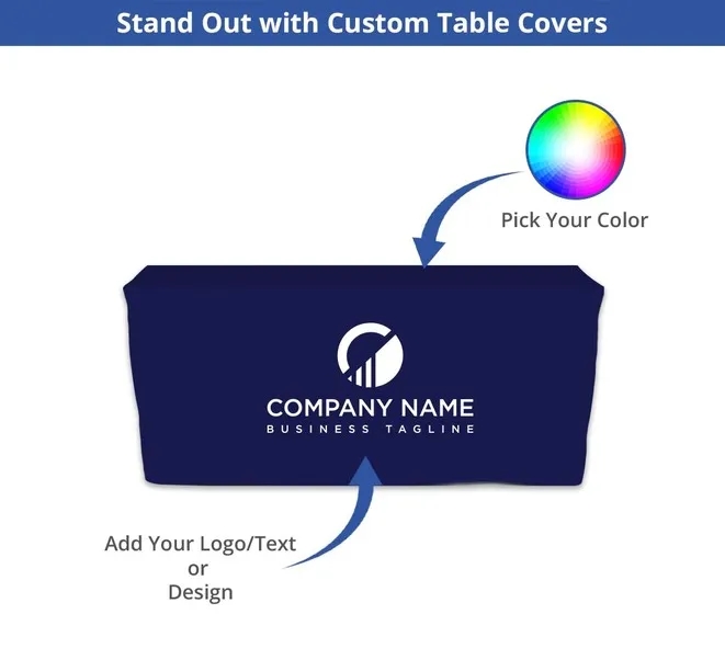 Fitted Table Cover - 3 sided (4ft x 2.5ft) 7