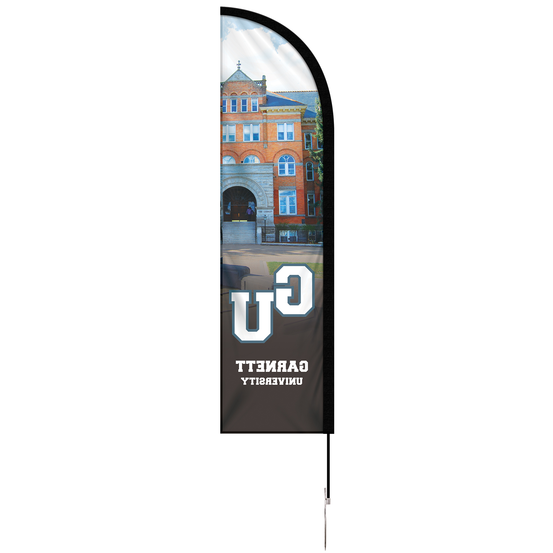 48 - Hour 8' Single Reverse Half Drop Banner with Hardware Set 12