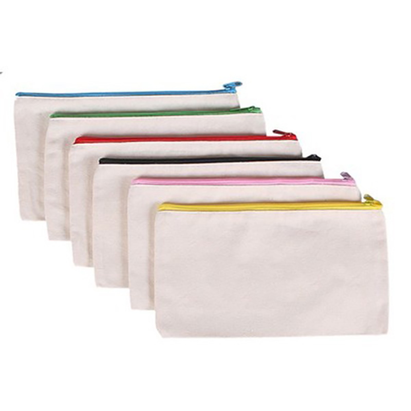 Multipurpose Canvas Pouch With Color Zipperd 2