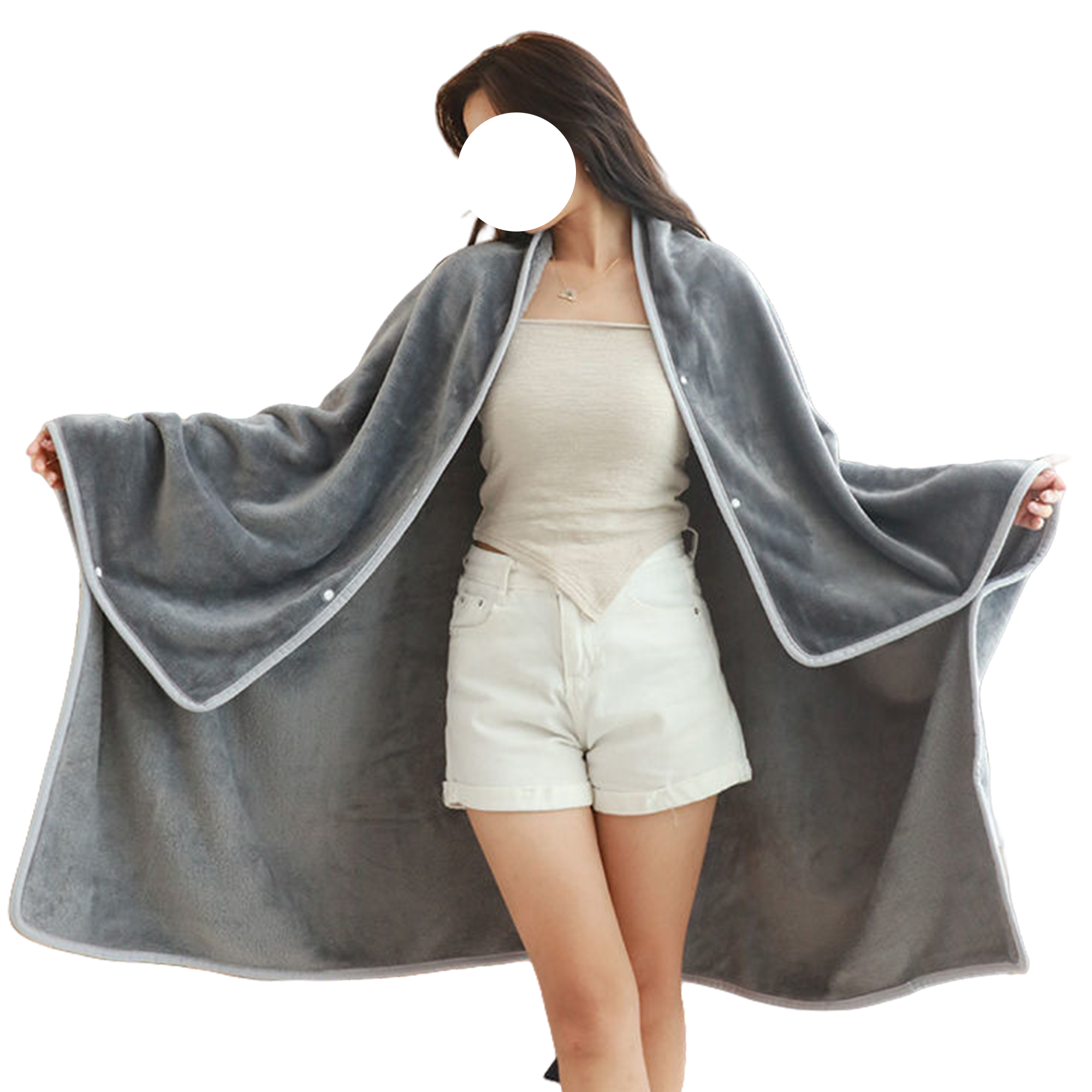 Wearable Hooded Blanket Poncho For Adult MOQ20 2