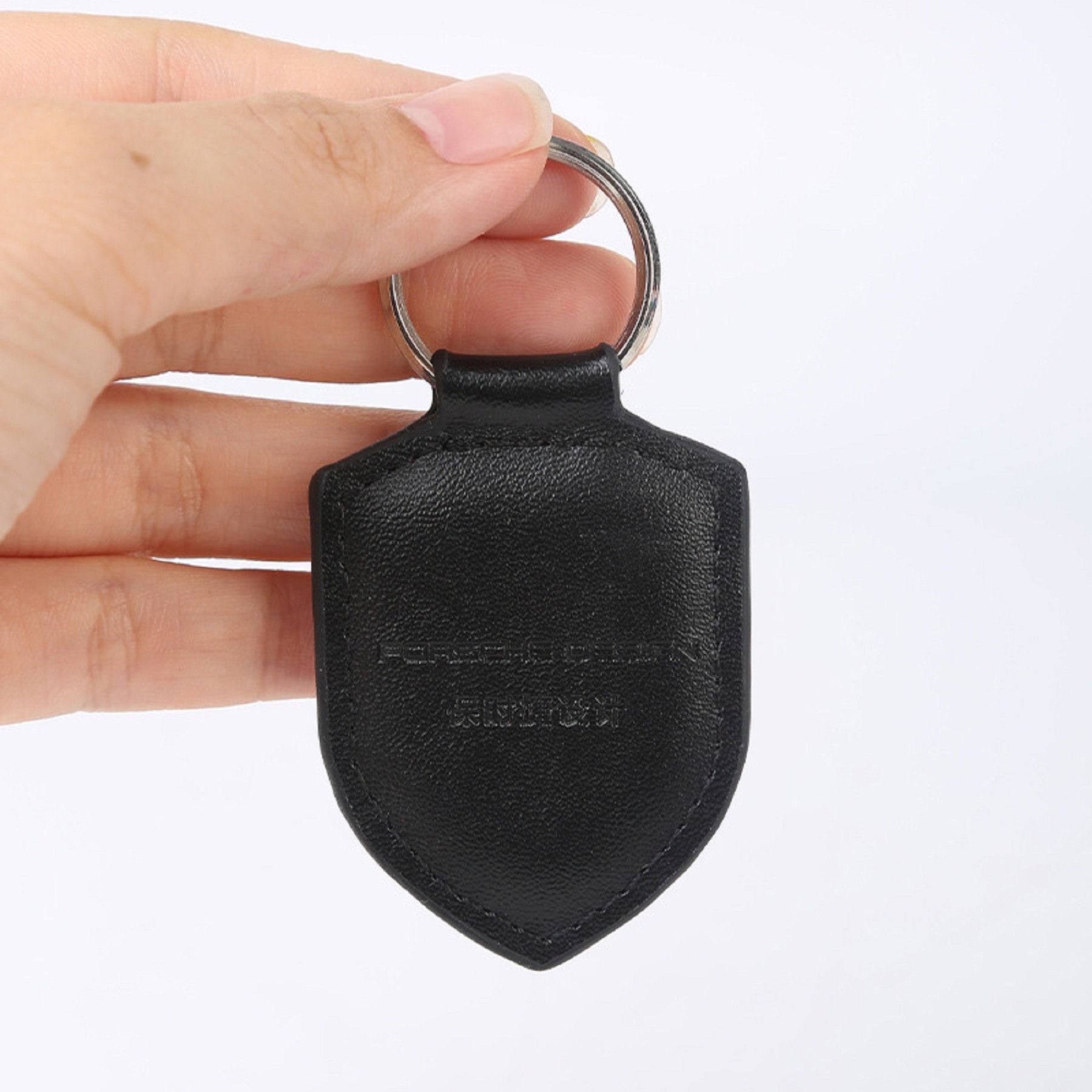 Genuine Leather Keychain, Multiple Shapes 4