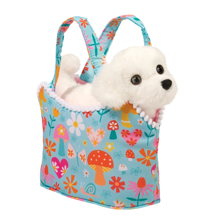 Retro Chic Sassy Pet Sak w/Bichon Frise Stuffed Animal 2