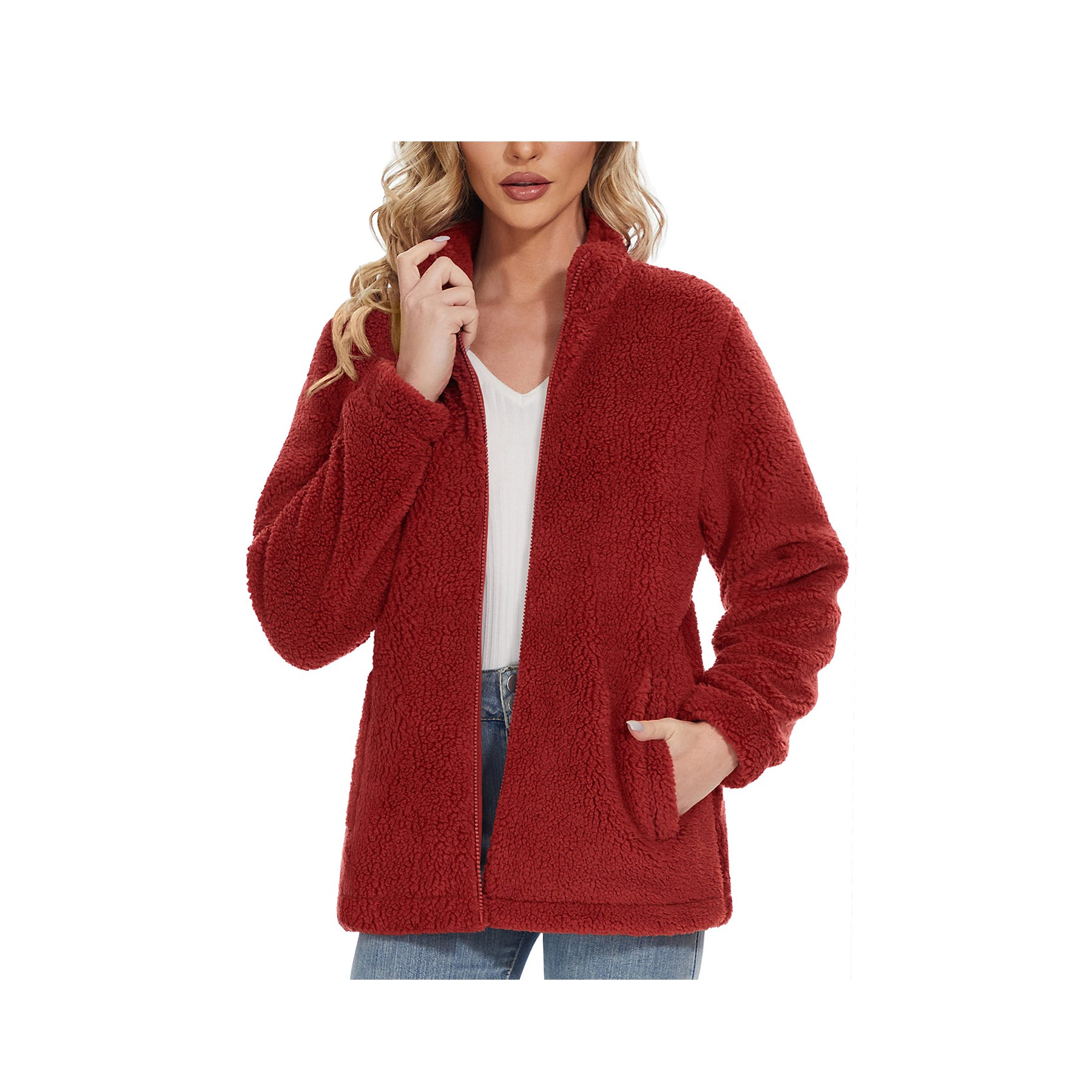 Sherpa Fleece Full Zip Jacket 11