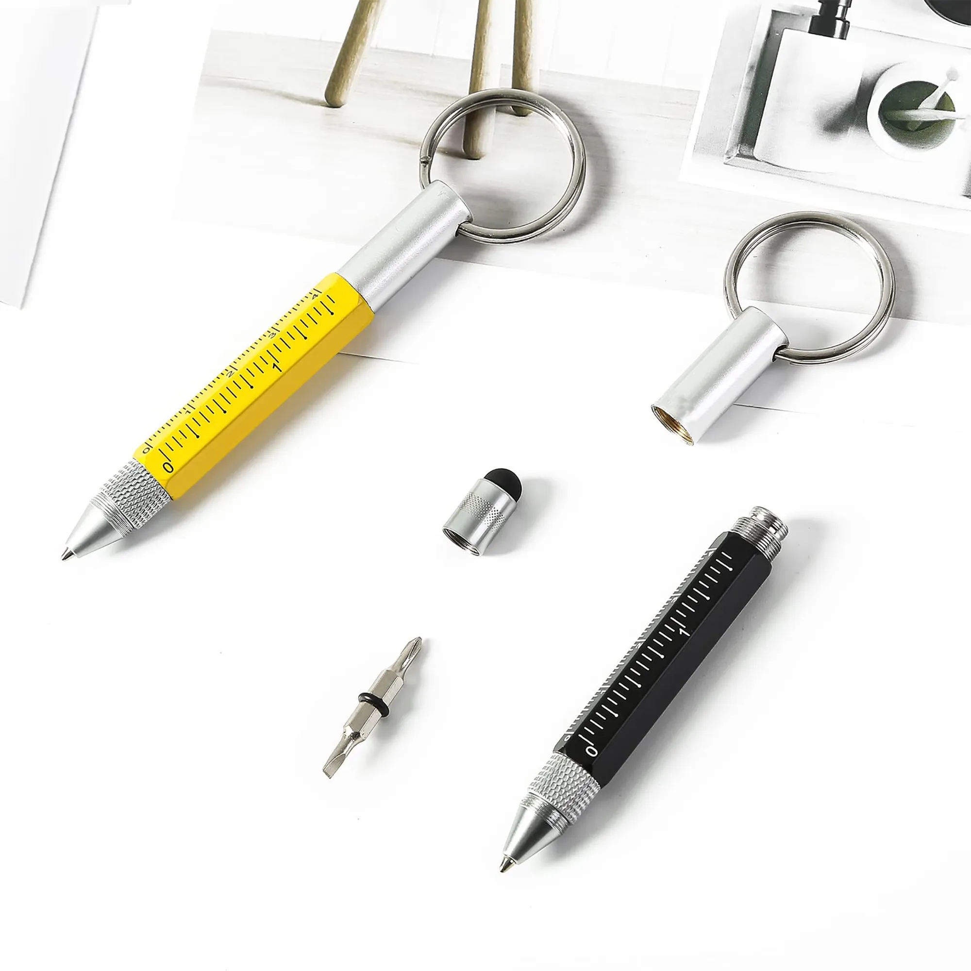 6-in-1 Tool Pen Multifunctional Keychain 4