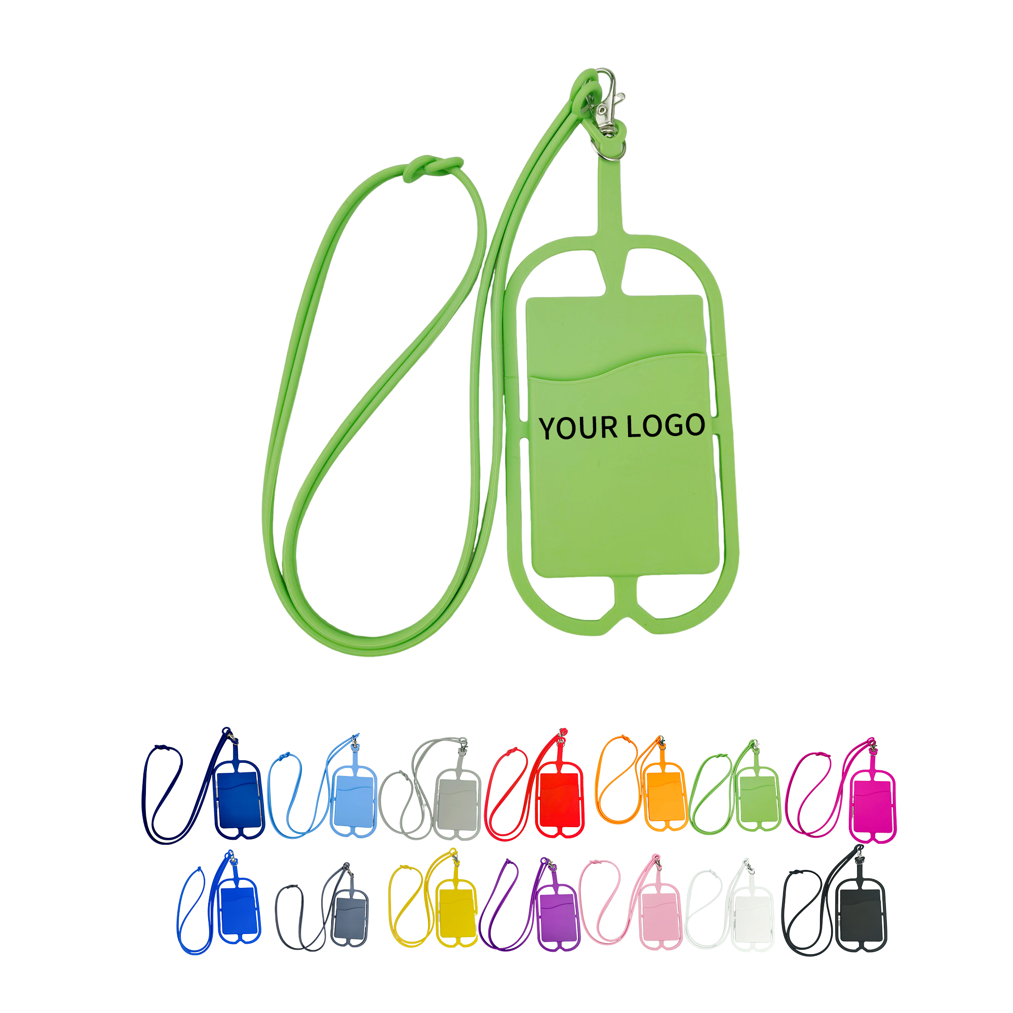 Silicone Phone Card Holder With Detachable Lanyard 9