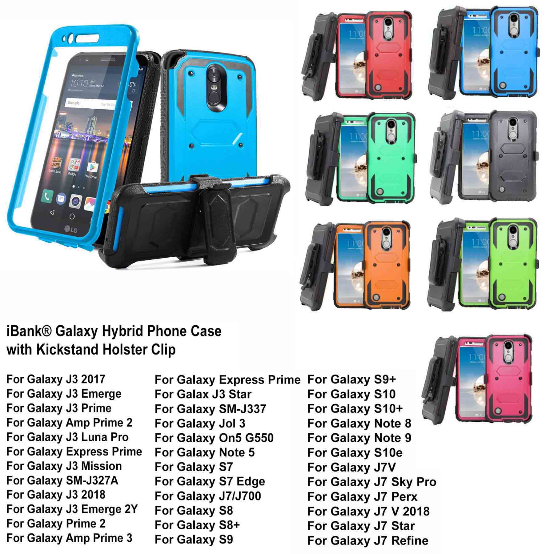 iBank ® Galaxy A16 / A15 / A14 Case with Belt Clip and Kickstand 1