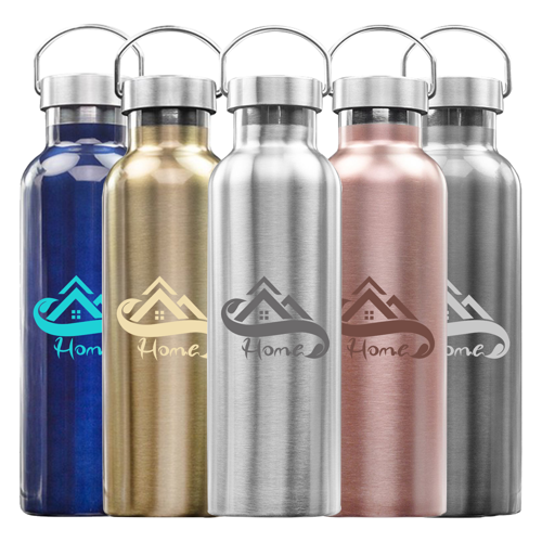 Canteen-style Stainless Steel Water Bottle - Double Wall, custom water bottle with logo imprint 9