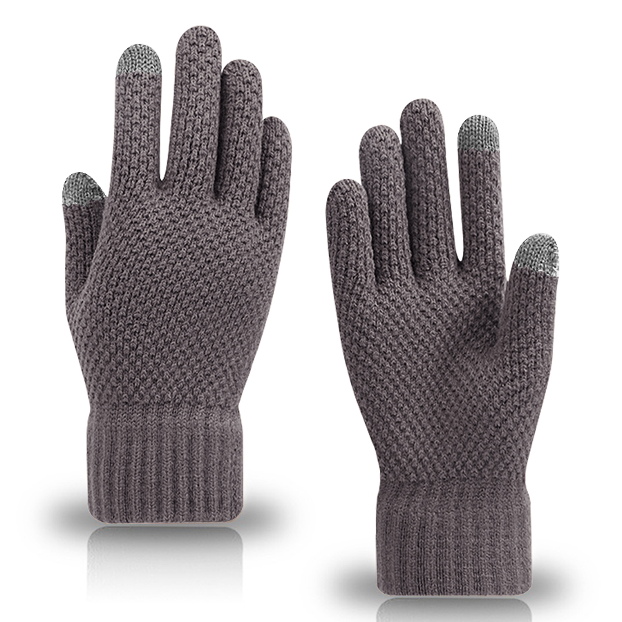 Adult Waffle Knit Gloves with Sensitive Touch and Custom 6