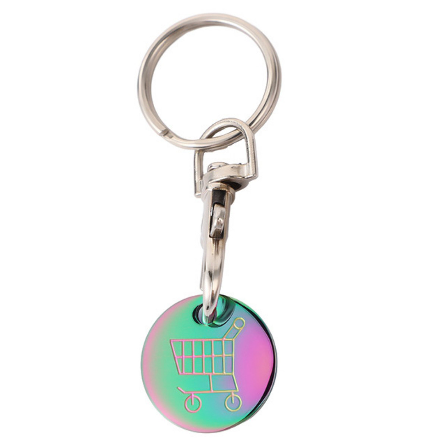 Stainless Steel Shopping Cart Token Keychain 5
