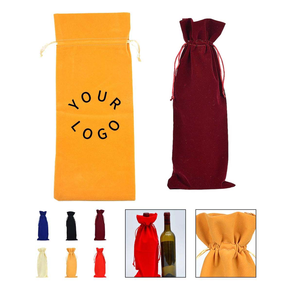 Reusable Flannel Wine Bottle Carry Bag 2