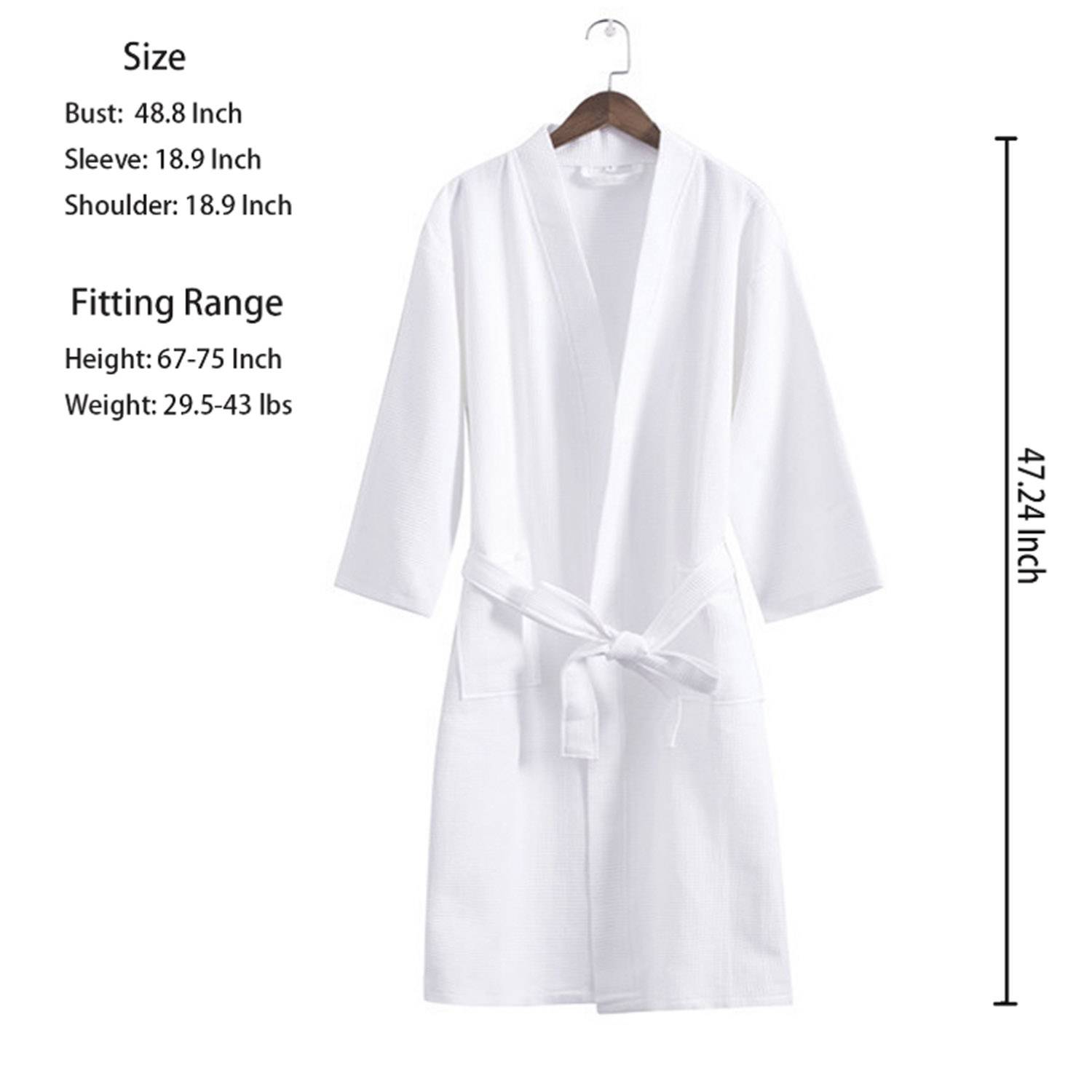 Soft Cotton Waffle Bathrobe 9