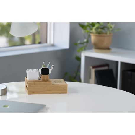 Bamboo Fast Wirelsss Charging Dock Station 18