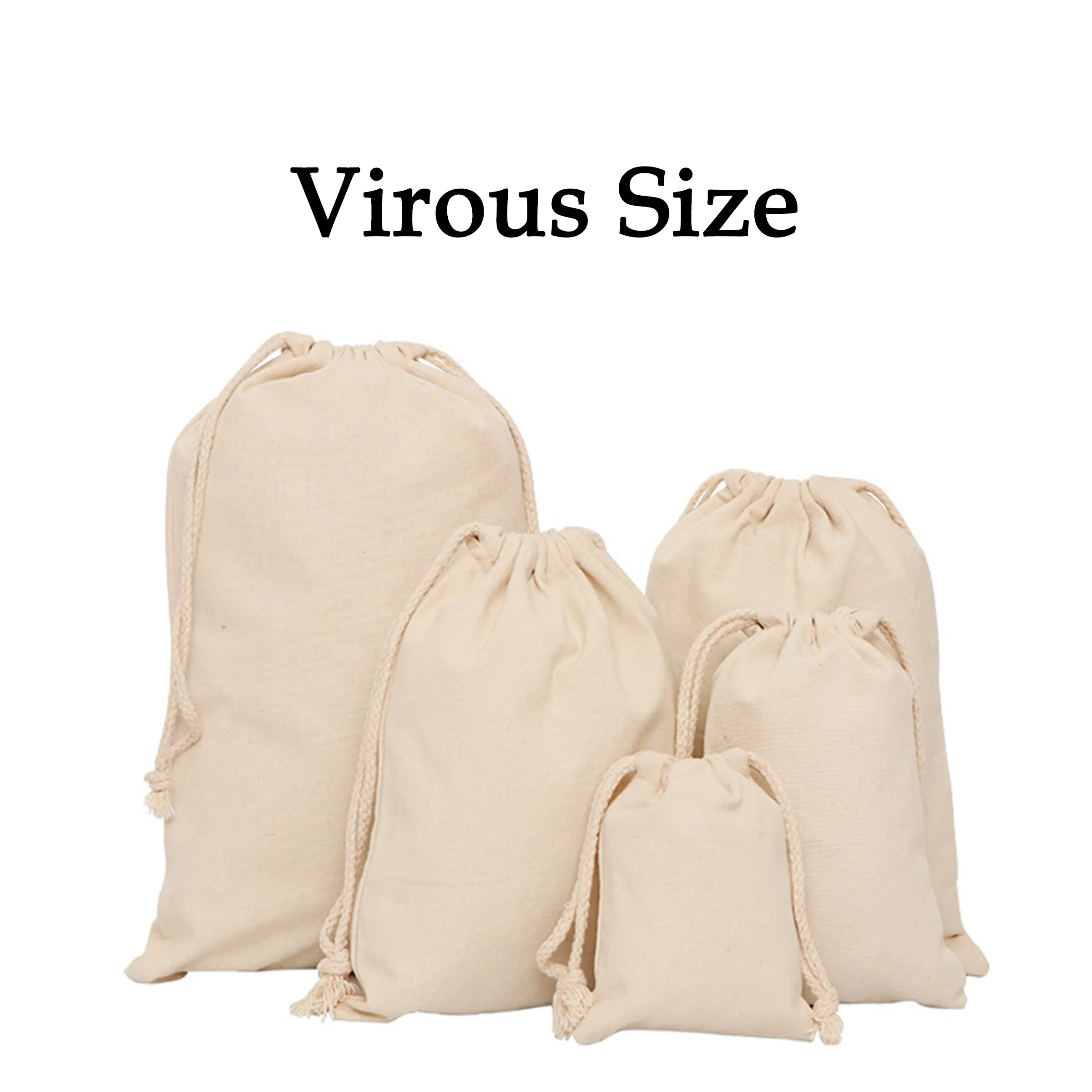 Custom  Drawstring Cotton Bag 4