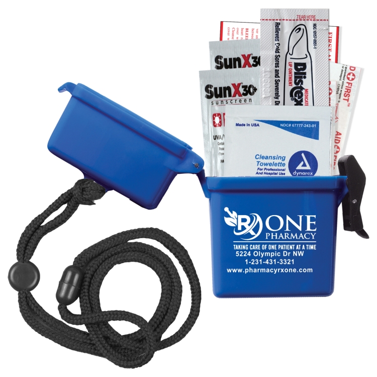 "EZ CARRY KIT 2" 8 Piece First Aid Sun Kit Eight Components Inserted Into Hard Plastic Hinged Top Wa 8