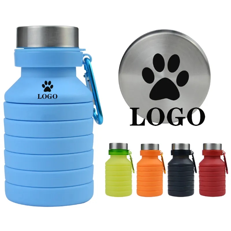 Custom 17 oz Leak Proof Twist Cap Collapsible Water Bottle 6