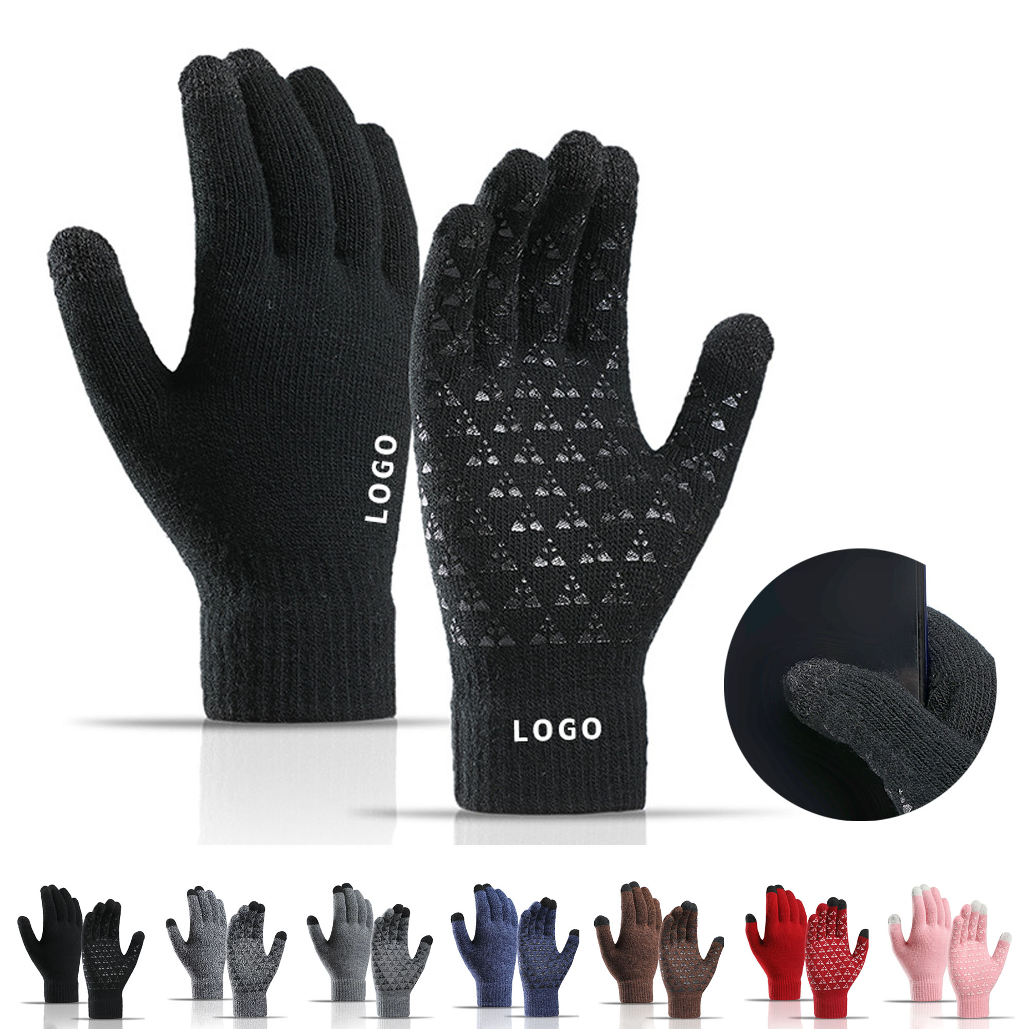MOQ10 Warm Touch Screen Knitted Gloves 4