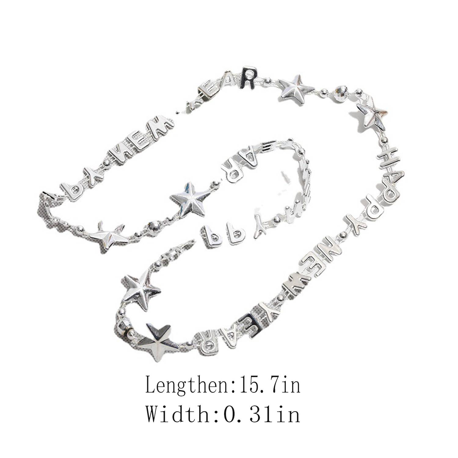 Happy New Year Party Beads in Black, Silver& Gold 2