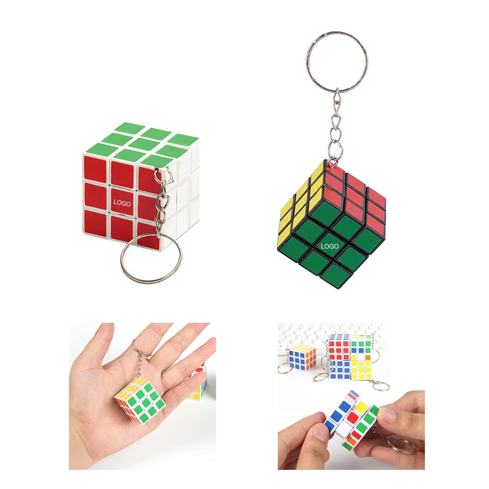 1.18" Mini Rubik's Cube With Keychain 3
