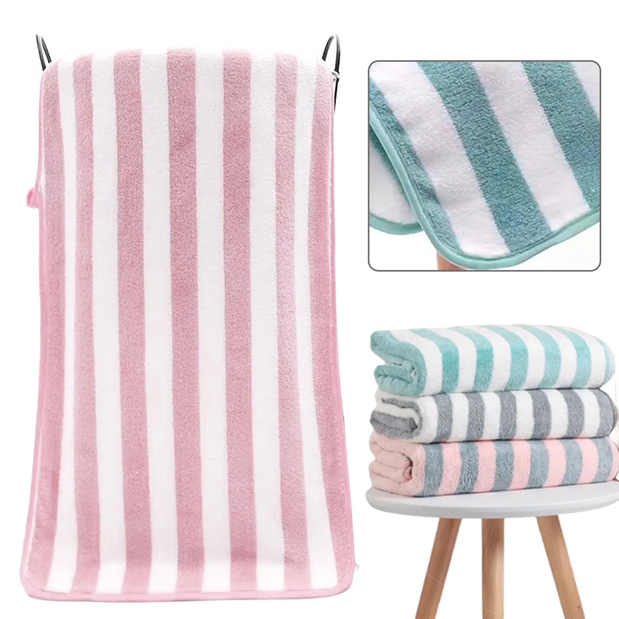 Soft Striped Bath Towel 2